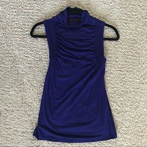 The Limited Blue Turtleneck Tank